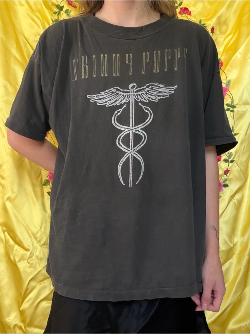 Vintage Skinny Puppy Band T Shirt Graphic Tee 1980s Rare Collectors Piece